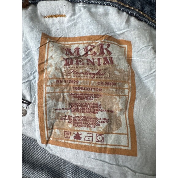 MEK Denim Jeans Boracay Bootcut Mens Distressed Embellished Medium Wash 32x32 - Picture 14 of 16